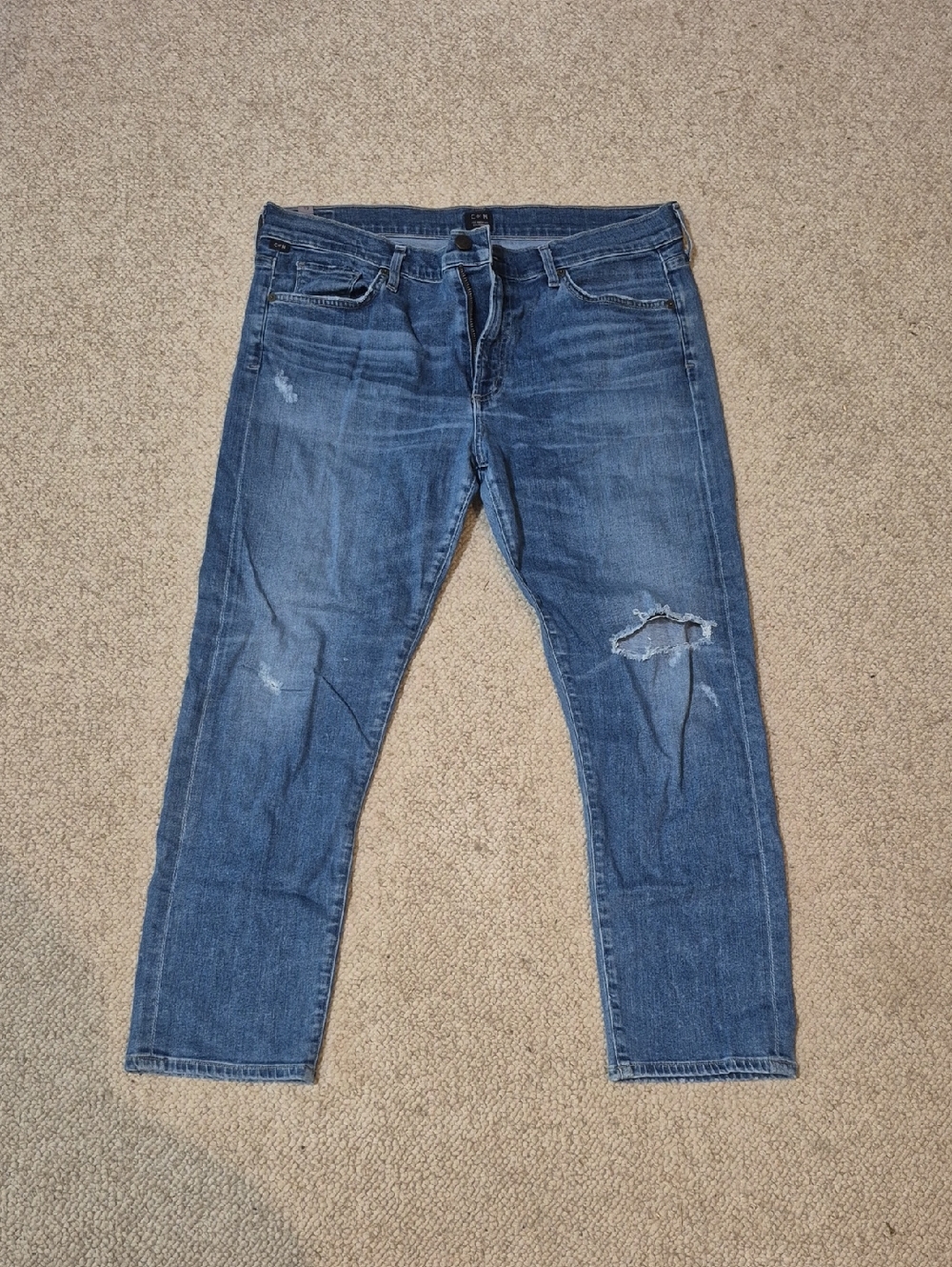 Citizens of Humanity Rocket Crop High Rise Skinny Jeans – Size 32 – Distressed